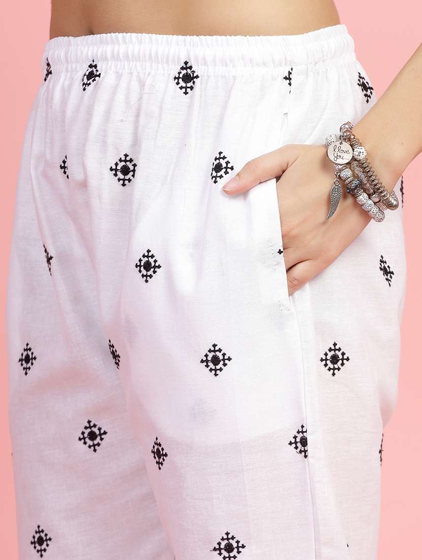 women white cotton peg trouser - 21462111 - Standard Image - 5