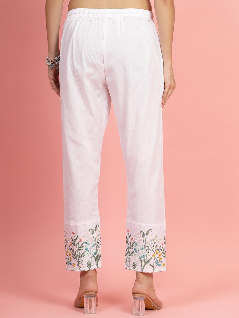 women white cotton peg trouser - 21462113 - Standard Image - 3