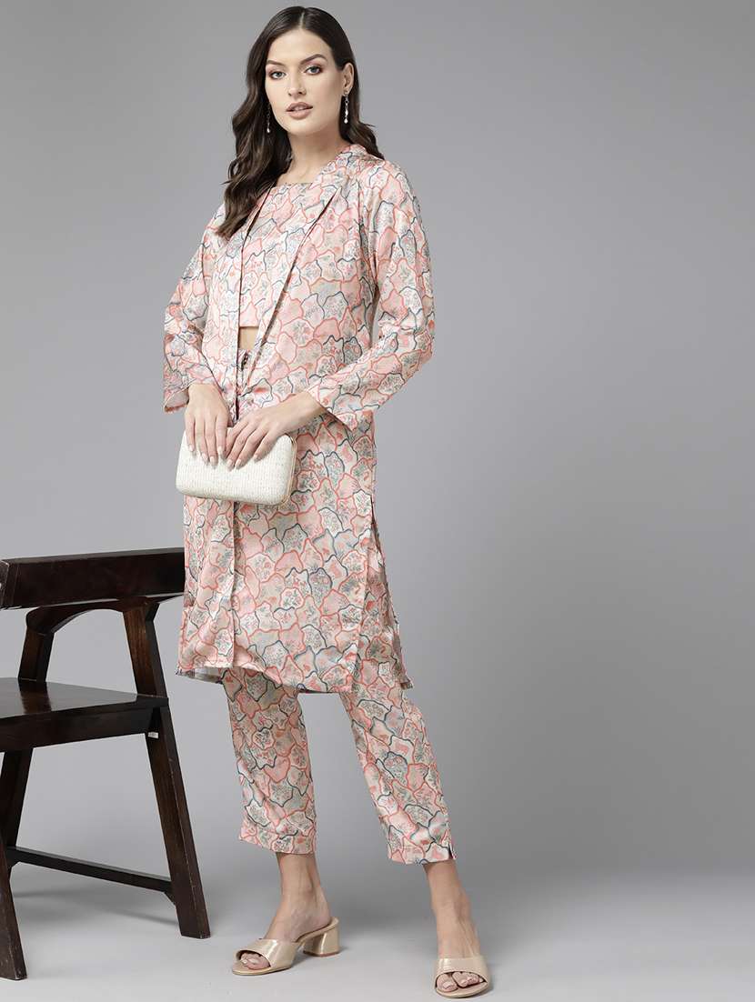 women printed top and trouser set