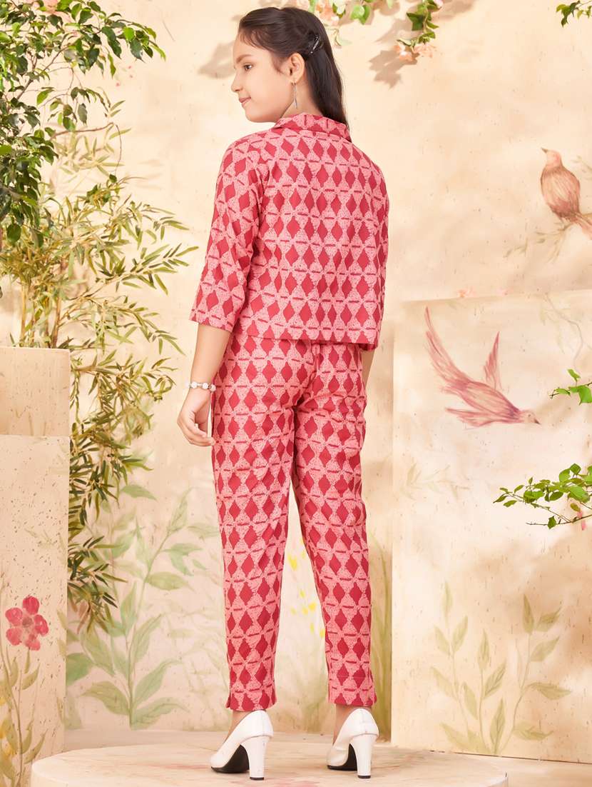 girls printed full length twin set - 21462184 -  Standard Image - 3