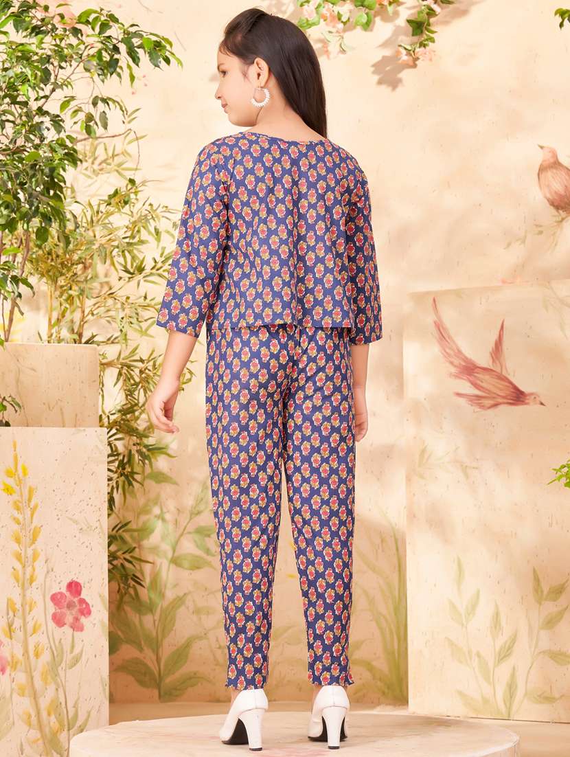 girls printed full length twin set - 21462186 -  Standard Image - 3