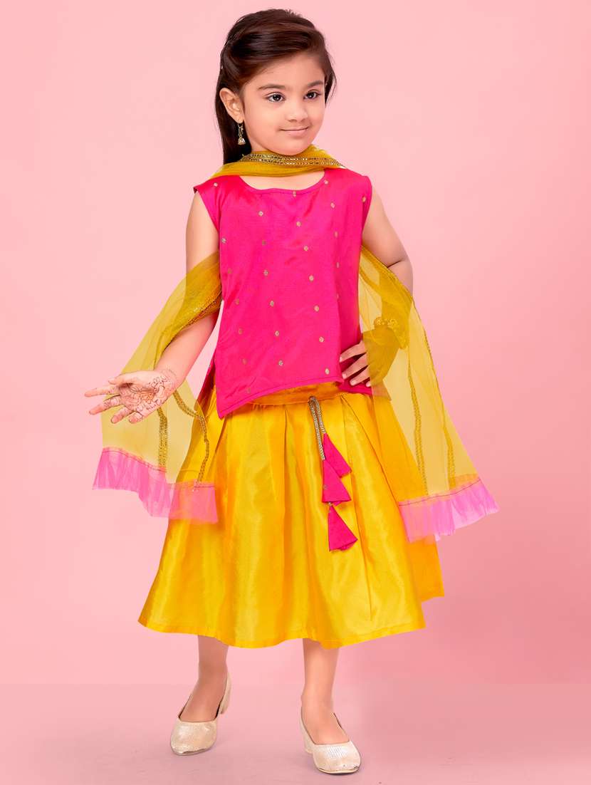 girls silk lehenga choli with dupatta