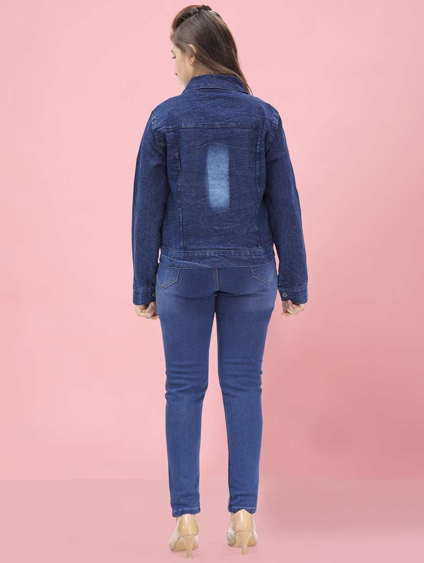 girls washed denim jacket - 21462222 - Standard Image - 3
