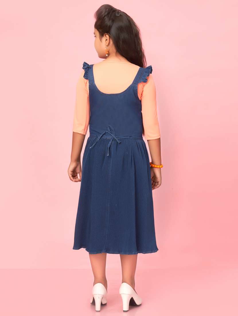 girls blue denim frock - 21462244 -  Standard Image - 3