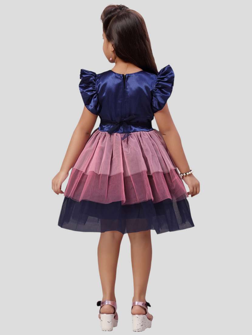 girl sleeveless party wear frock - 21462254 -  Standard Image - 3