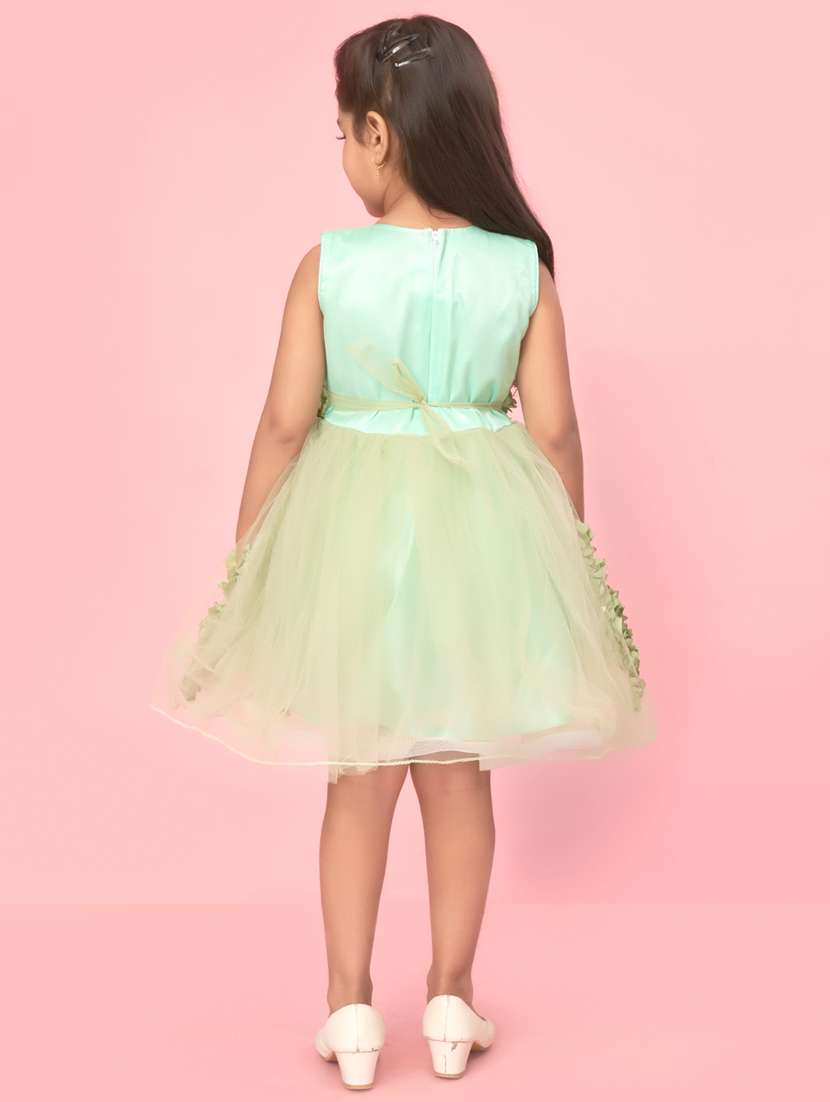 girl sleeveless party wear frock - 21462278 -  Standard Image - 3