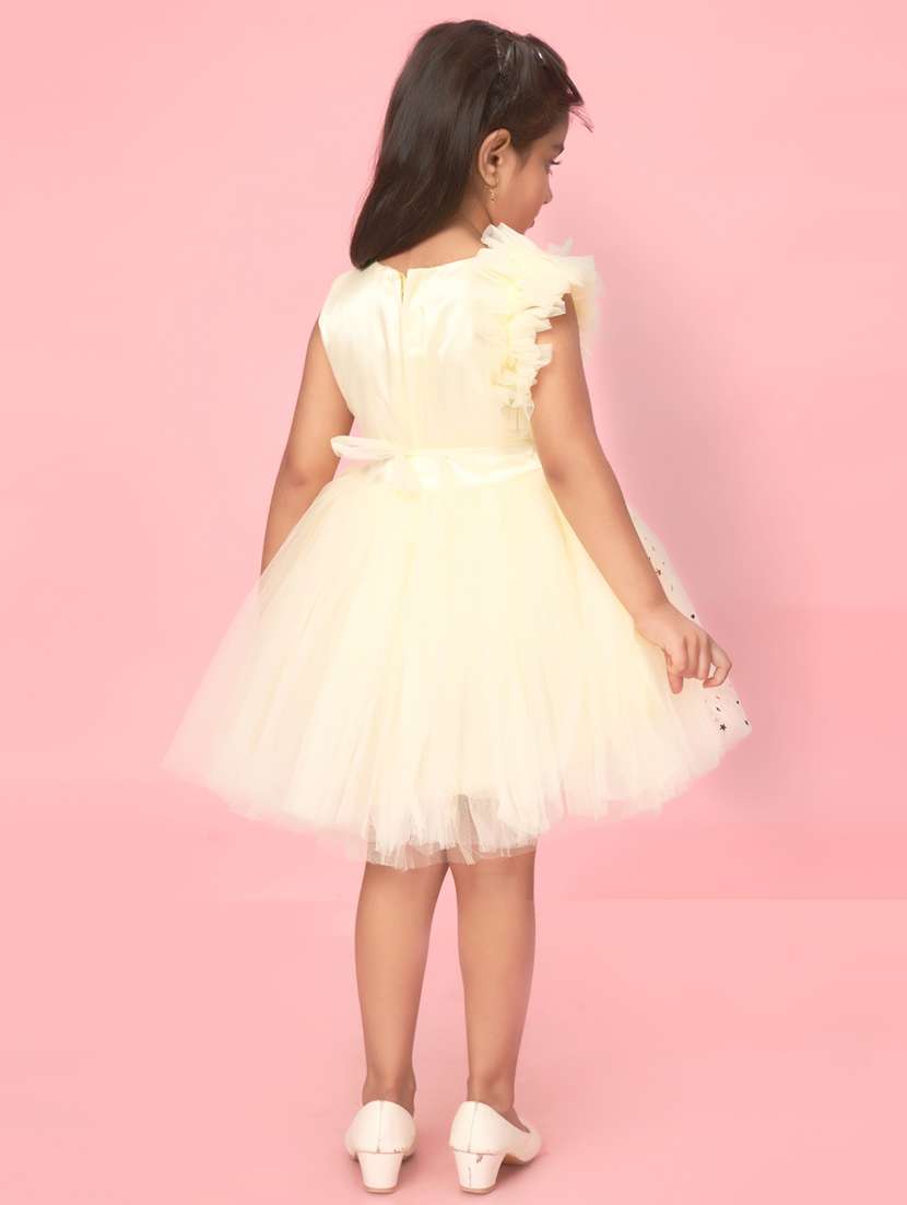 girls lemon self-designed frock - 21462284 - Standard Image - 3