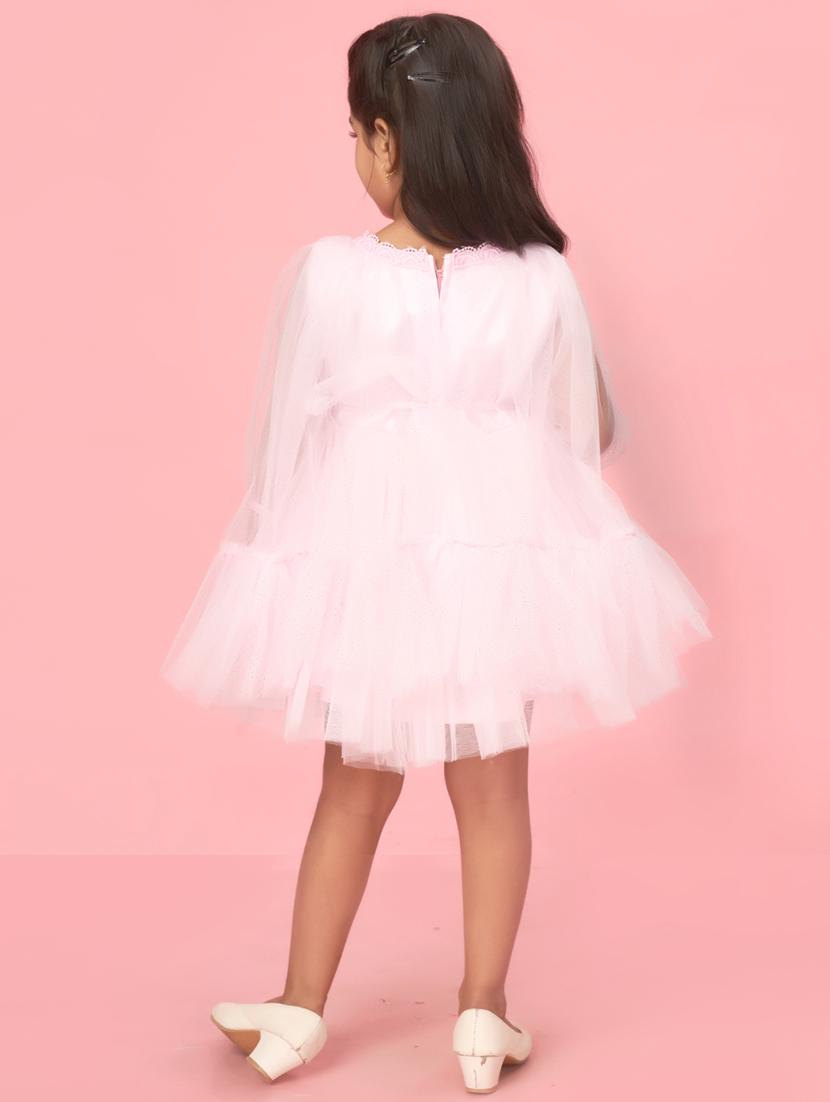 girl cotton blend party wear frock - 21462287 - Standard Image - 3