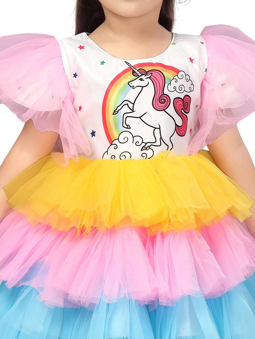 girls multicolored printed frock - 21462301 -  Standard Image - 3