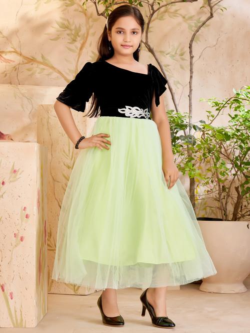 girl cotton blend party wear frock - 21462374 - Standard Image - 0