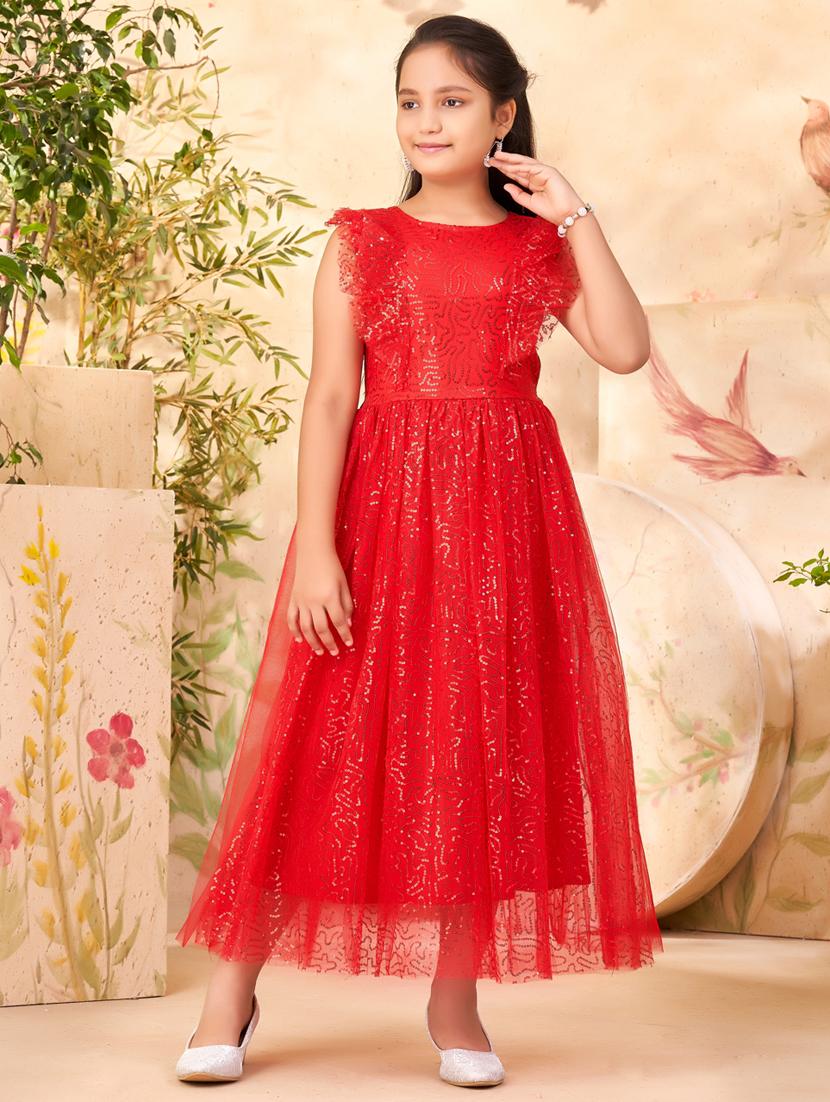 red cotton blend frock - 21462386 - Zoom Image - 0