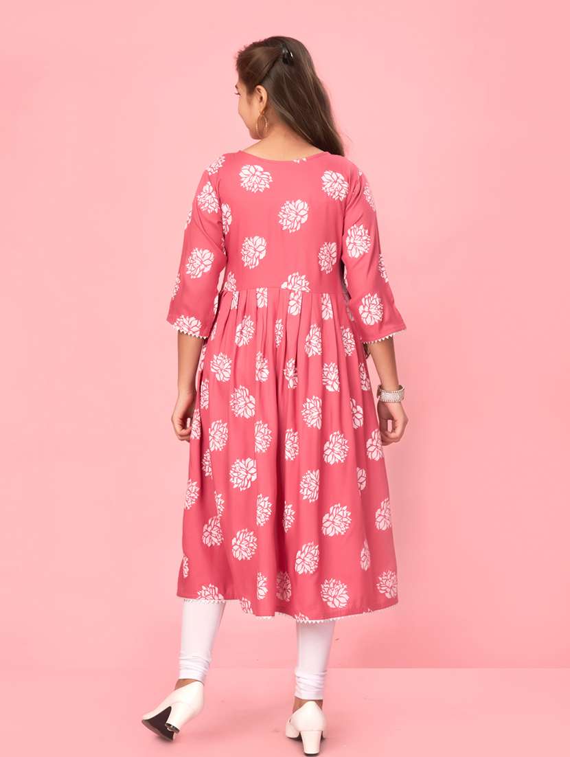girls printed kurta pant set - 21462523 - Standard Image - 3