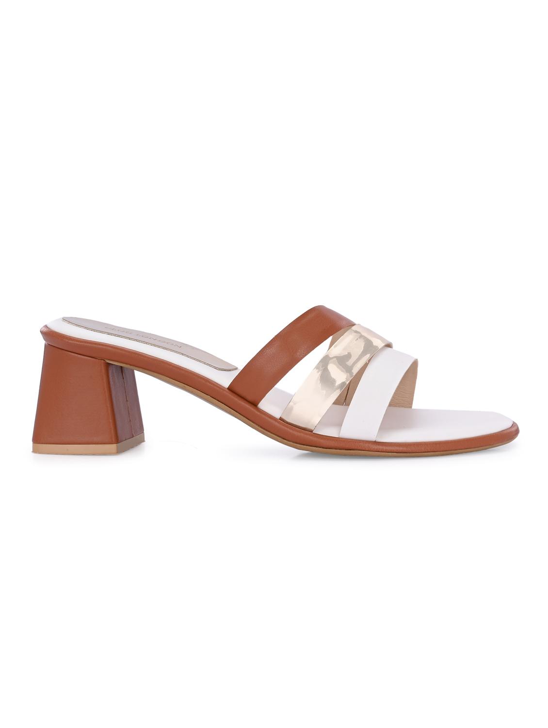 brown synthetic slip on sandals - 21463019 - Standard Image - 3