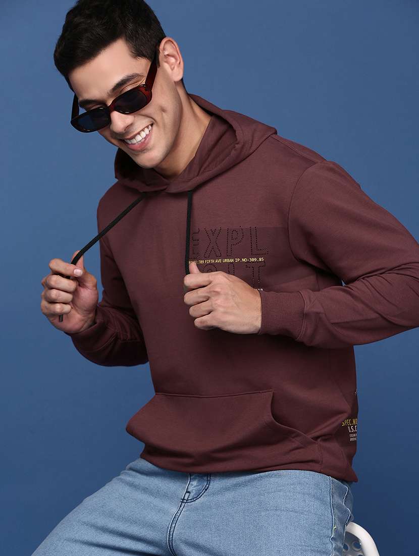 men placement print hooded sweatshirt - 21463190 -  Standard Image - 3