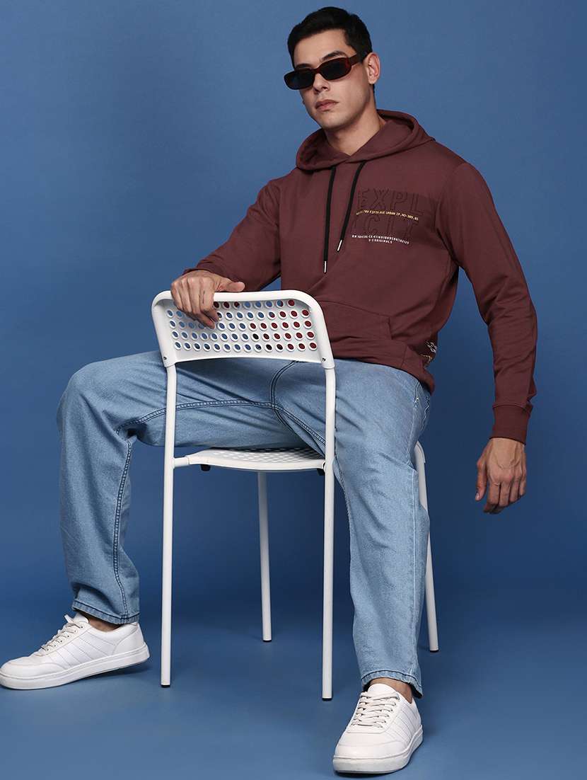 men placement print hooded sweatshirt - 21463190 -  Standard Image - 5