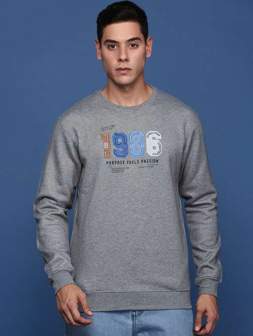 men's round neck printed sweatshirt - 21463195 -  Standard Image - 0