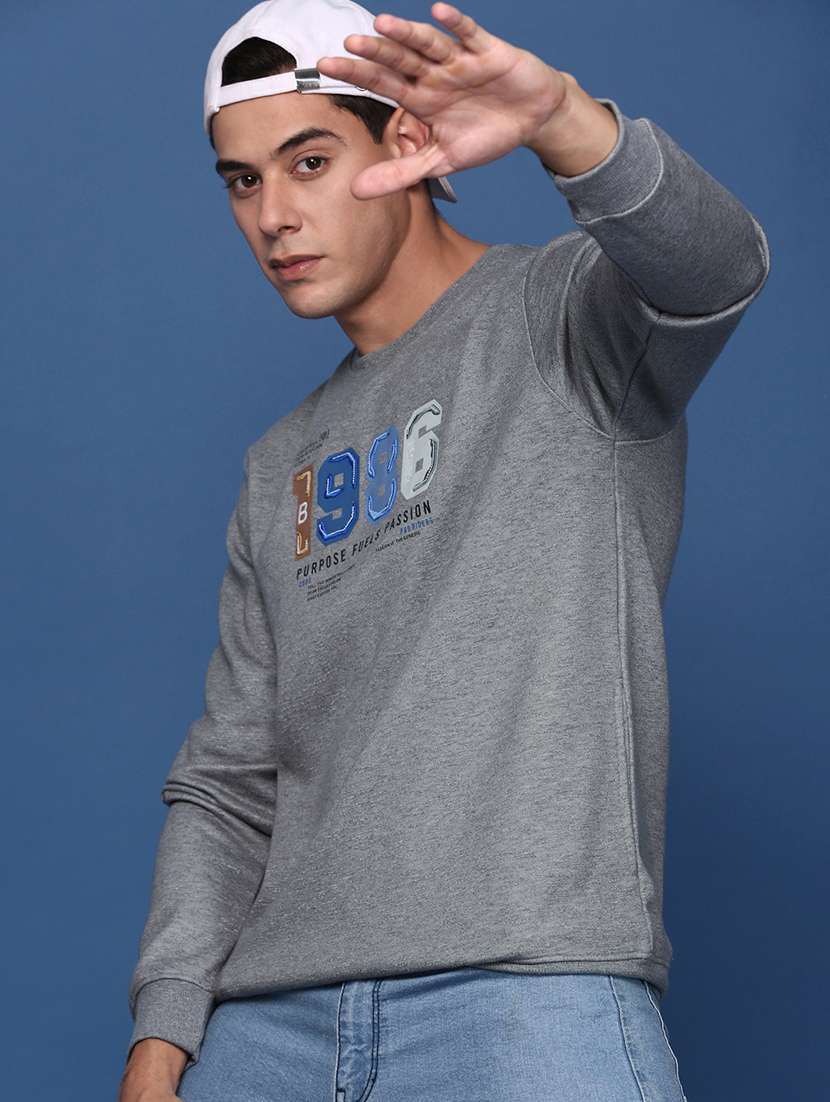 men's round neck printed sweatshirt - 21463195 -  Standard Image - 3