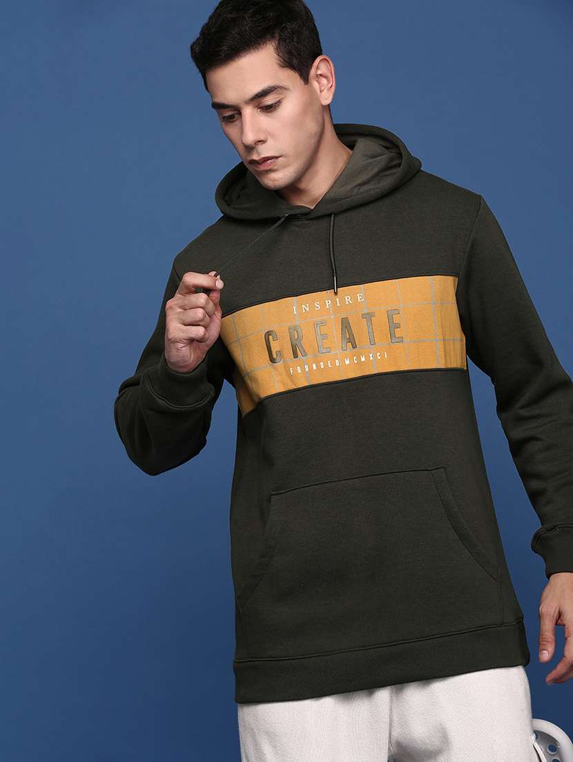men's printed sweatshirt with hood neck - 21463196 -  Standard Image - 3