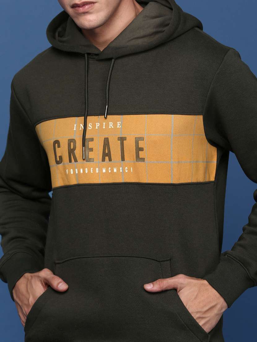 men's printed sweatshirt with hood neck - 21463196 -  Standard Image - 5