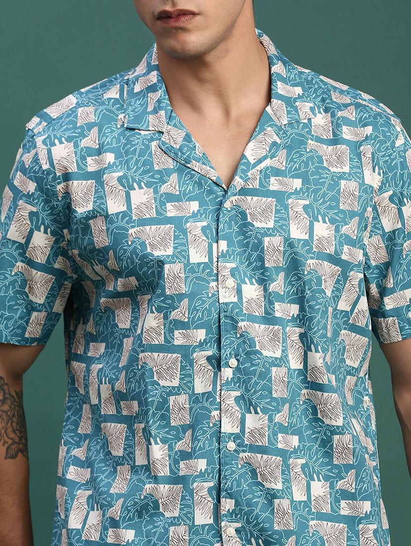 men printed shirt & shorts co-ord set - 21463210 - Standard Image - 5