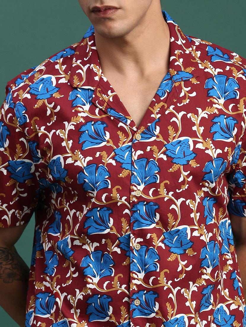 men printed shirt & shorts co-ord set - 21463212 - Standard Image - 5