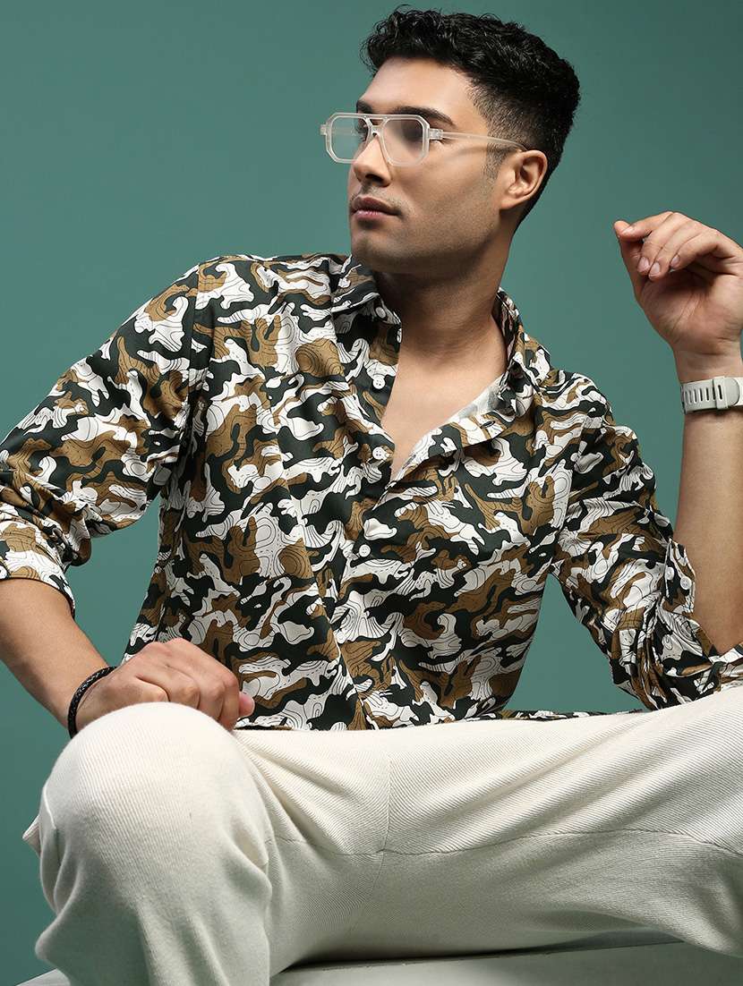 men printed casual shirt - 21463225 - Standard Image - 3