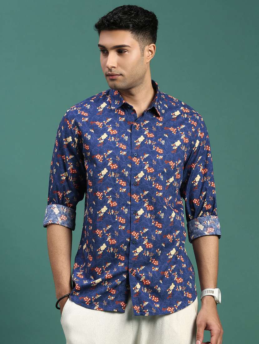 men printed cotton casual shirt - 21463245 -  Zoom Image - 0