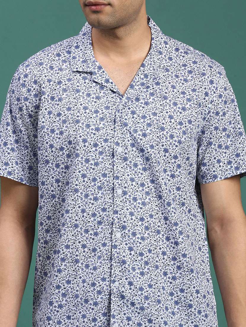 men printed short sleeve casual shirt - 21463252 -  Standard Image - 5