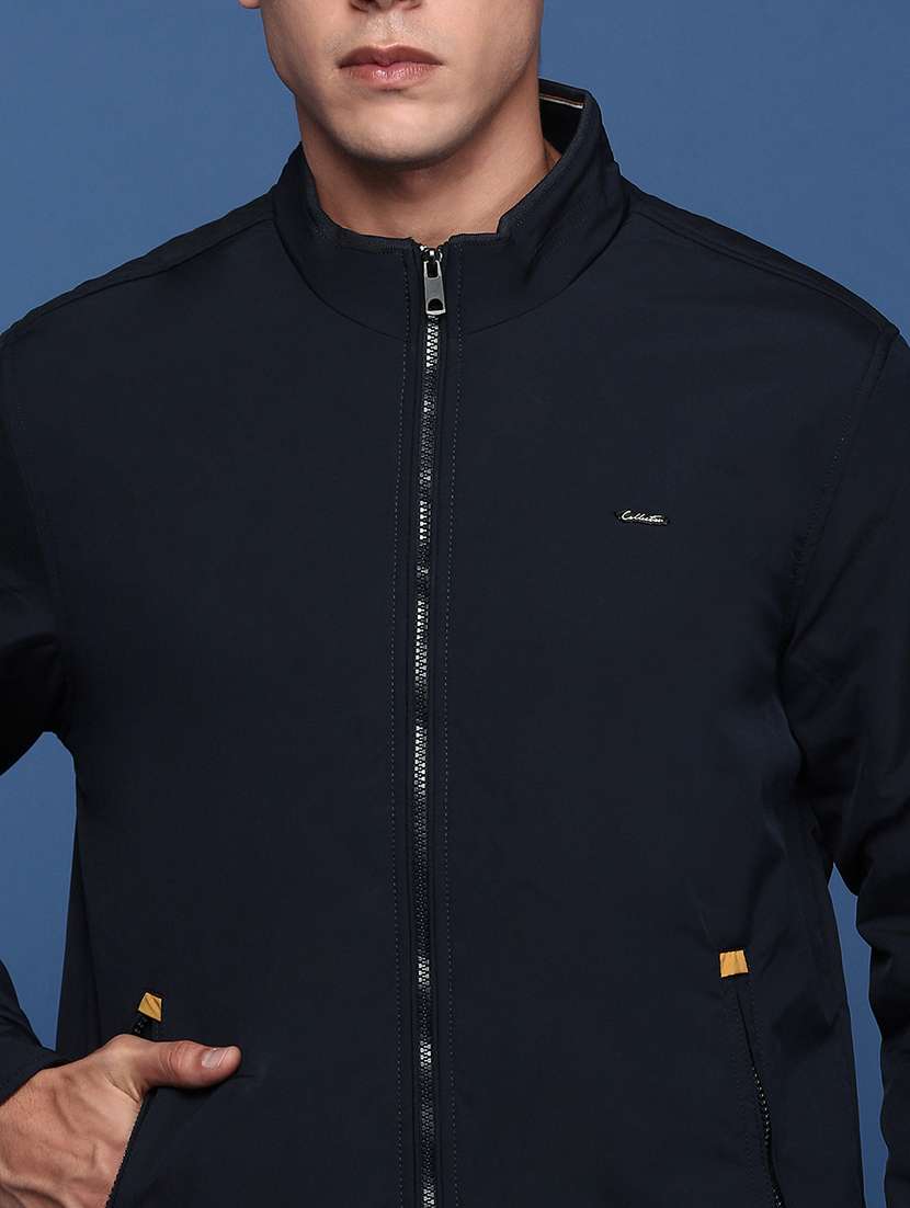 navy blue nylon bomber jacket - 21463258 -  Standard Image - 5