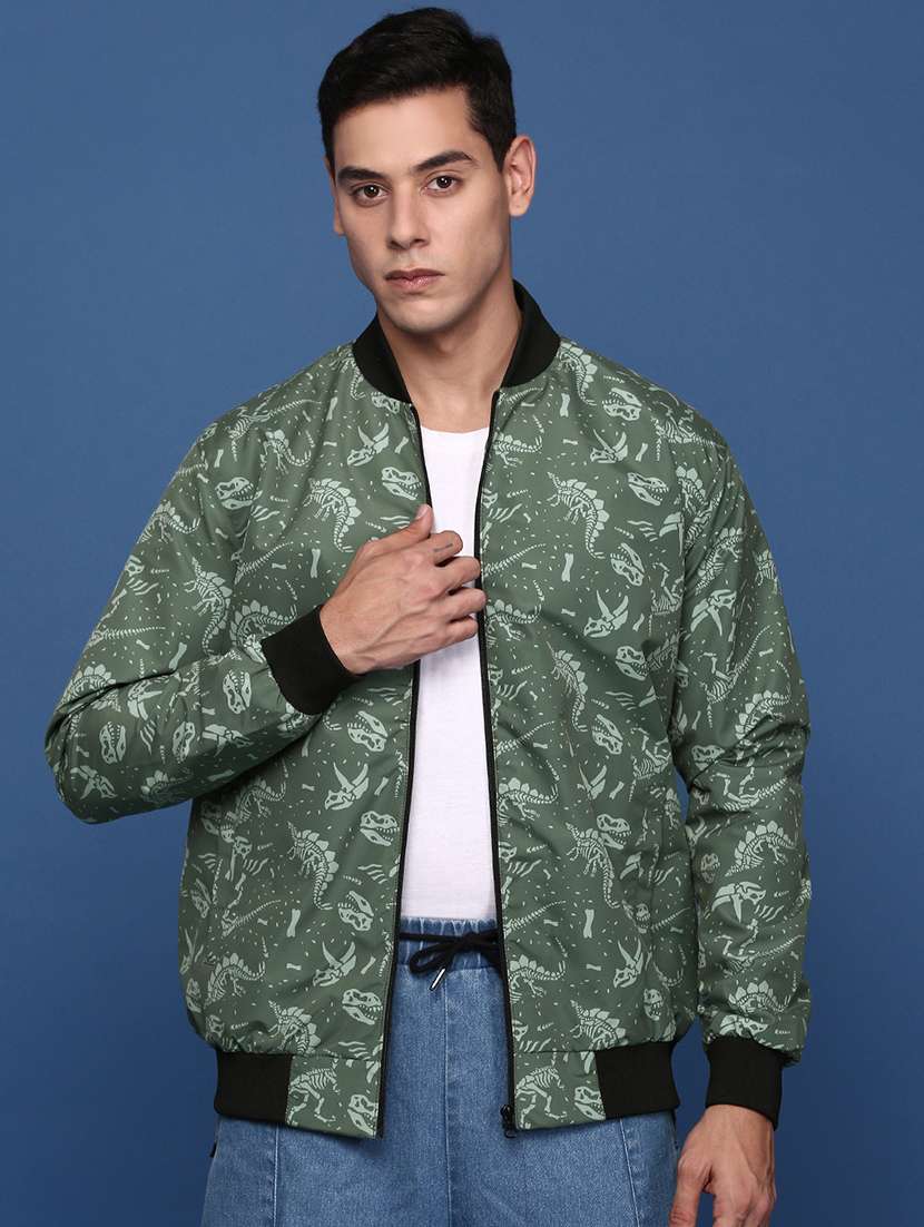 men printed bomber jacket - 21463280 -  Zoom Image - 0