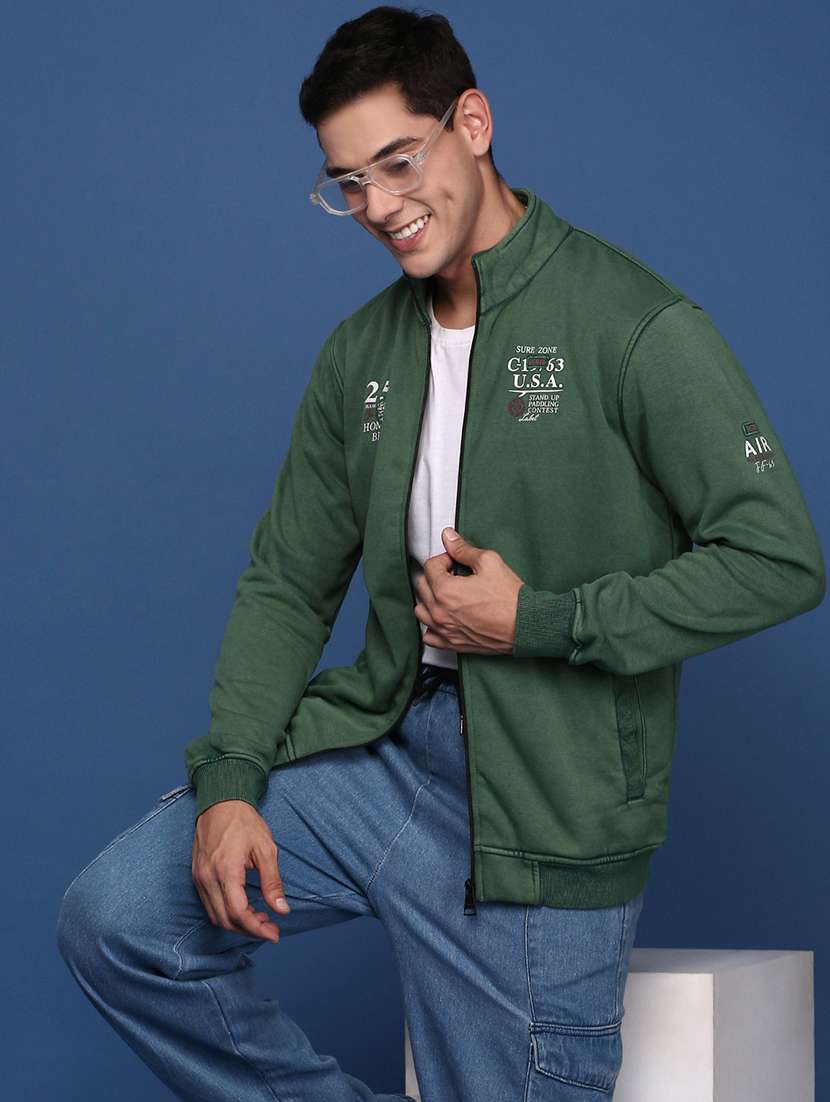 men green long sleeve casual jacket - 21463284 -  Standard Image - 3