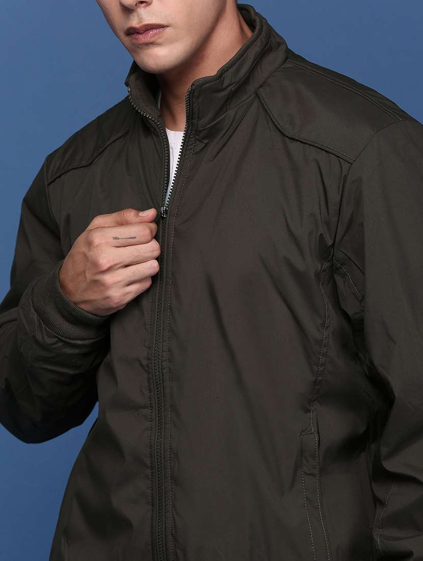 olive nylon bomber jacket - 21463287 -  Standard Image - 5