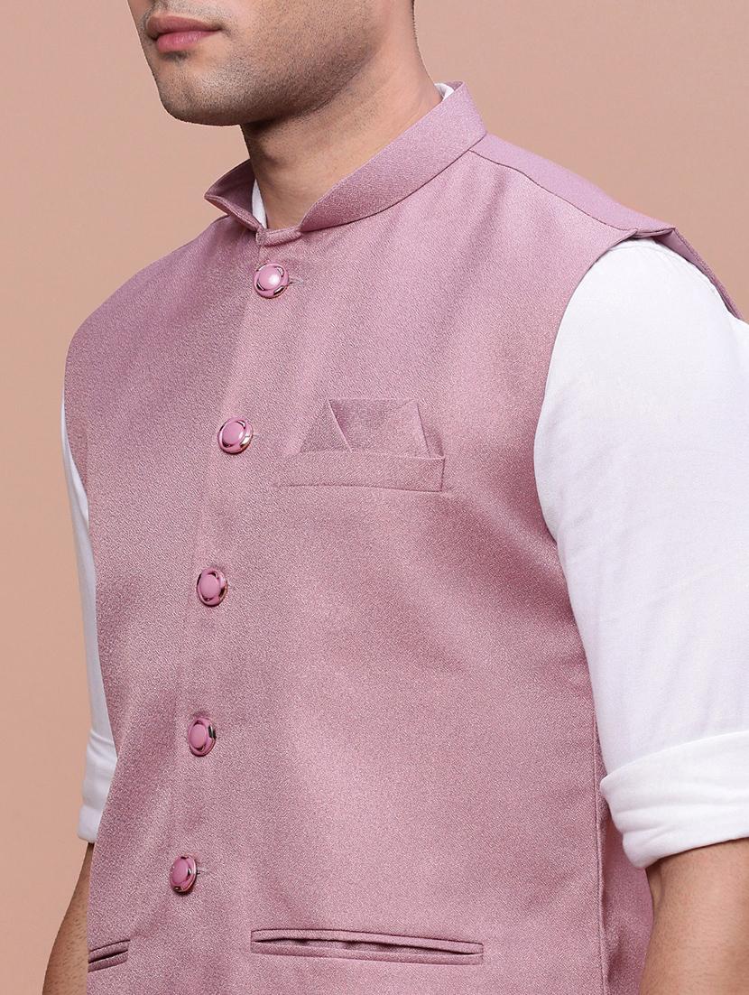 men mandrain neck nehru jacket - 21463301 - Standard Image - 5