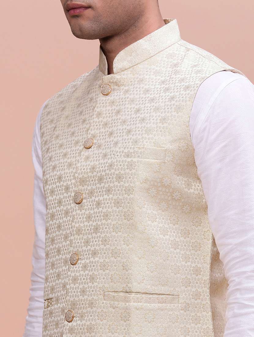 men mandrain neck nehru jacket - 21463324 -  Standard Image - 5