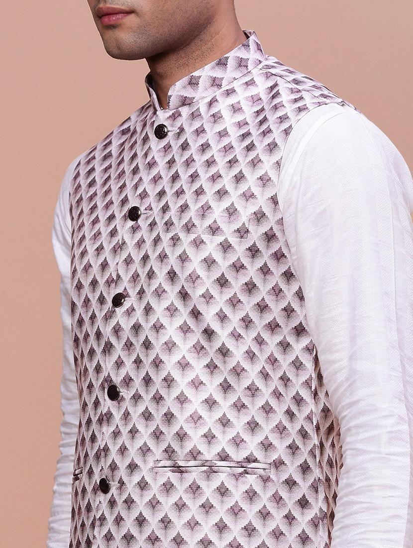 men mandrain neck nehru jacket - 21463326 - Standard Image - 5