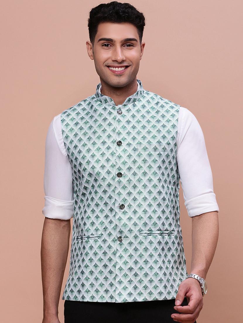 men mandrain neck nehru jacket - 21463327 -  Zoom Image - 0