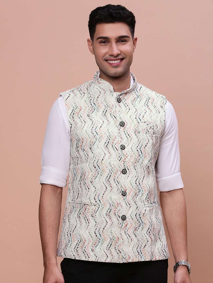 men mandrain neck nehru jacket