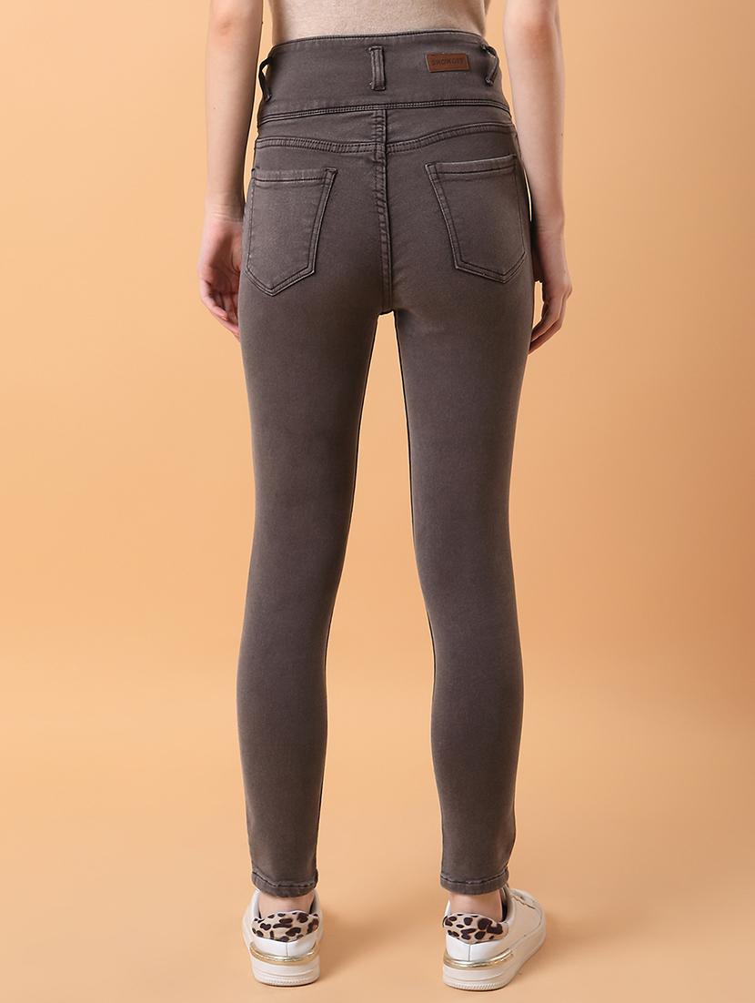 women solid high rise slim fit jean - 21463461 - Standard Image - 3