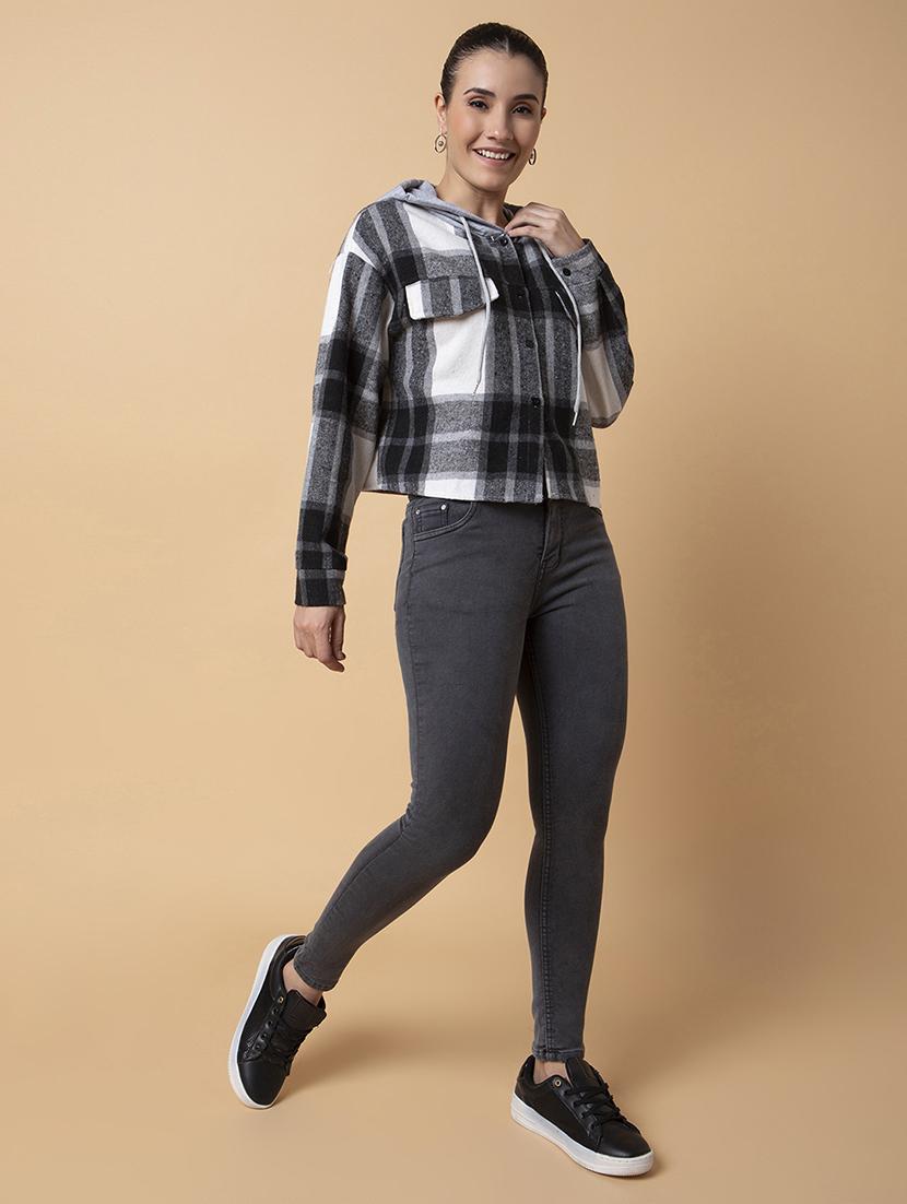 women solid high rise slim fit jean - 21463462 - Standard Image - 5