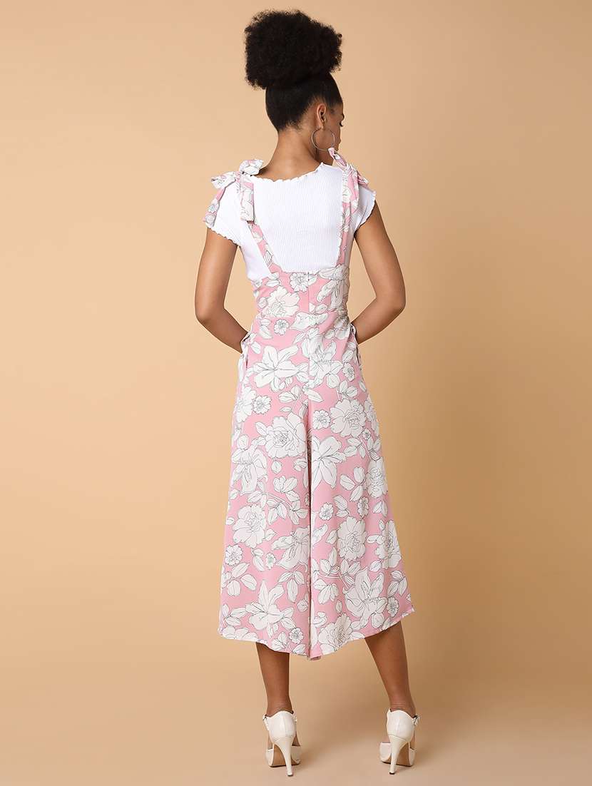 pink floral print calf length jumpsuit - 21463476 -  Standard Image - 3