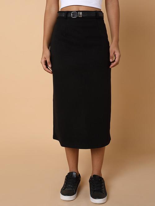 black acrylic straight skirts - 21463483 - Standard Image - 0