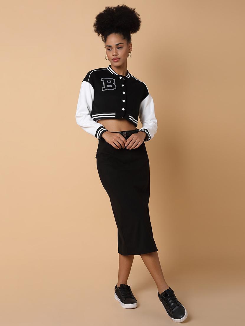 black acrylic straight skirts - 21463483 - Standard Image - 5
