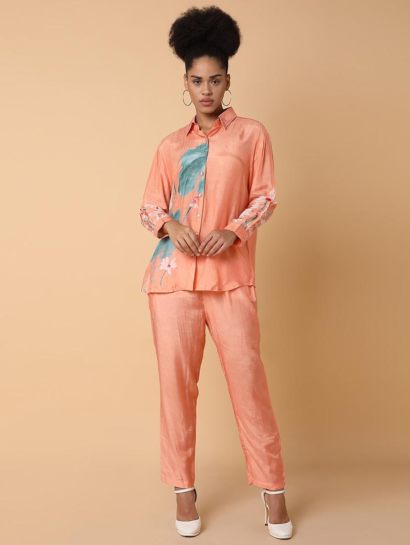 women printed shirt and trouser co-ord set - 21463494 - Zoom Image - 0