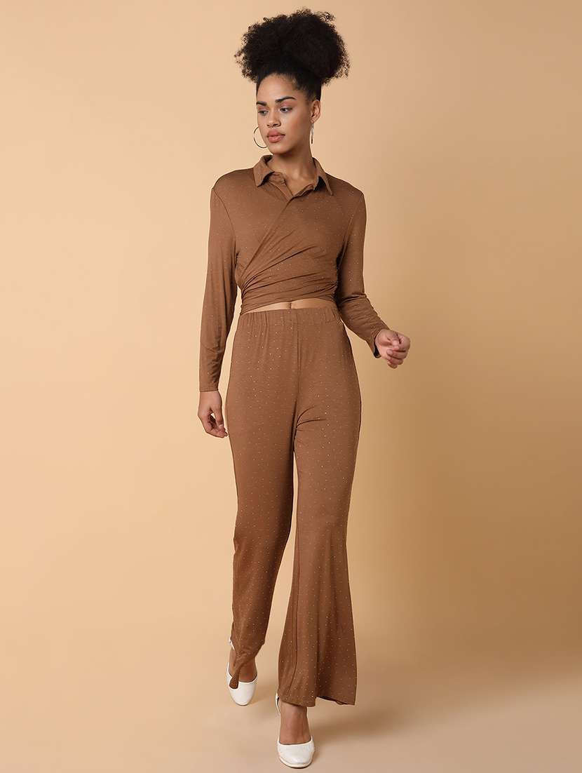women printed top and palazzos co-ord set