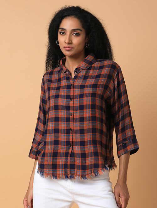women checkered long sleeves shirt - 21463511 -  Standard Image - 0