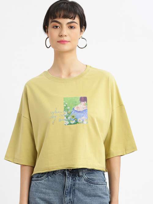 women printed boxy t-shirt - 21463542 -  Standard Image - 0