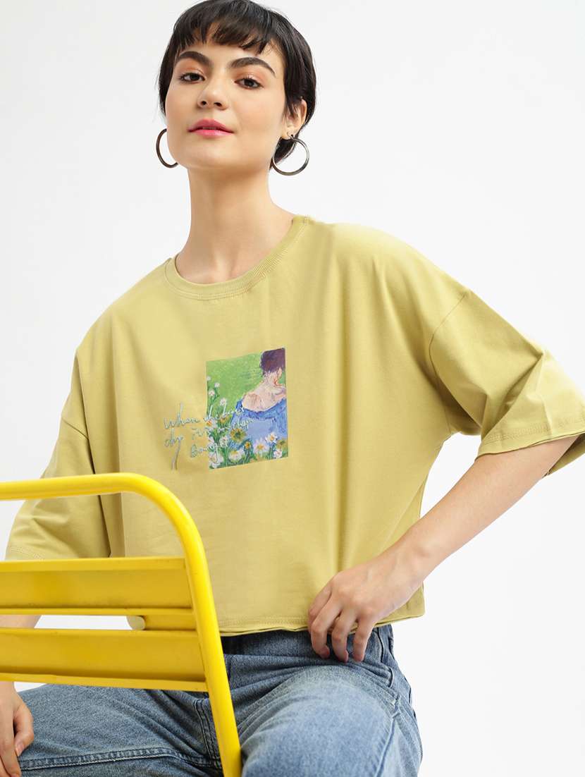women printed boxy t-shirt - 21463542 -  Standard Image - 3
