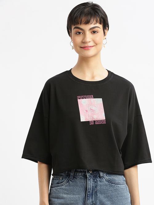 women printed boxy t-shirt - 21463544 - Standard Image - 0