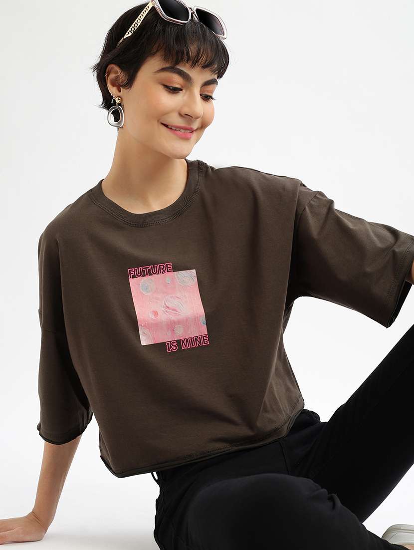 women printed boxy t-shirt - 21463545 -  Standard Image - 3