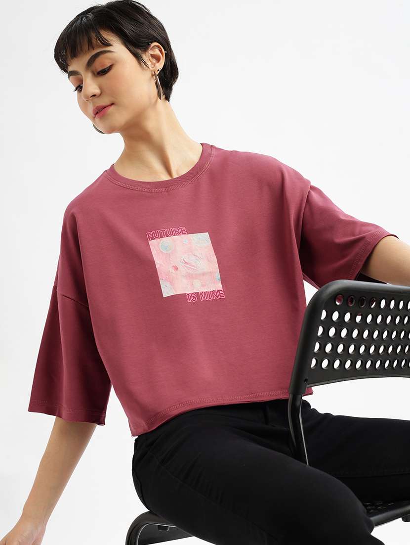 women printed boxy t-shirt - 21463547 -  Standard Image - 3